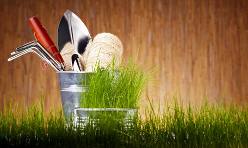 Urban gardening workshop taking place in Canary Wharf park